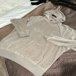 Tan velvet like new Fear of God Essentials Hoodie size L Men's